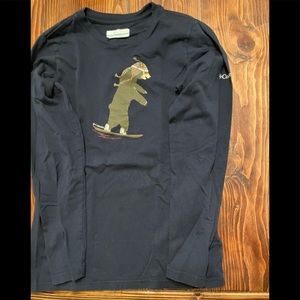 Columbia long sleeve dark blue shirt size M 10/12